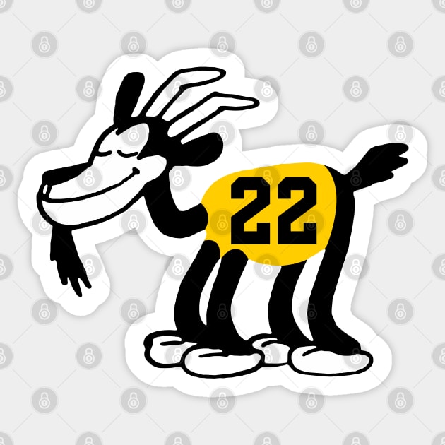 Caitlin Clark GOAT 6, Classic Steamboat Willie Goat Sticker by Megadorim